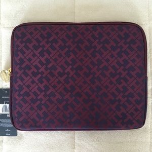 Tommy Hilfiger Monogram iPad Tablet Case Burgundy